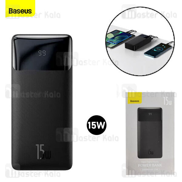 پاوربانک 30000 بیسوس Baseus Bipow Digital Display PPBD30 PPDML-K01 توان 15 وات